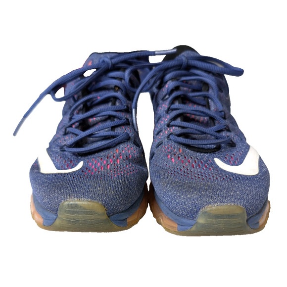 Nike Womens Air Max 2016 Purple Neon Pink Mesh Athletic Activewear Running Shoe - Picture 5 of 9